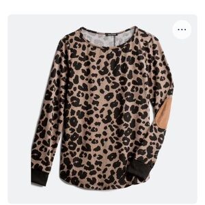 Pink Clover Leopard Print Long Sleeve Top